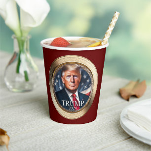 Trump 2024 Campaign Republican Red Rally Paper Cups