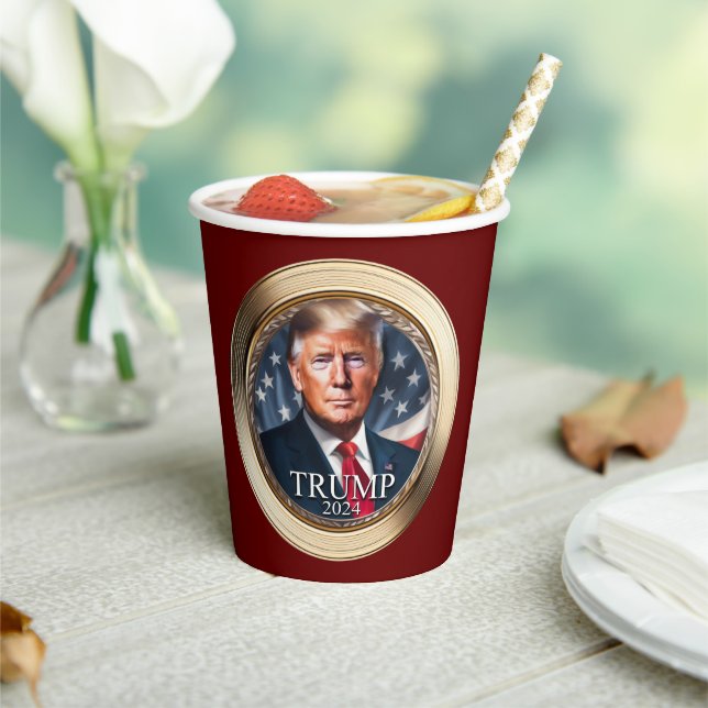 Trump 2024 Campaign Republican Red Rally Paper Cups (Insitu)