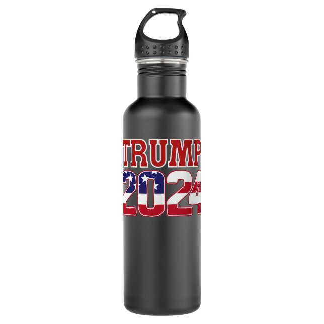 Trump 2024!  Cap 710 Ml Water Bottle (Front)