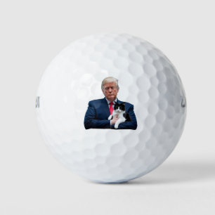 Trump 2024 Cat MAGA Funny Trump Cat Golf Balls