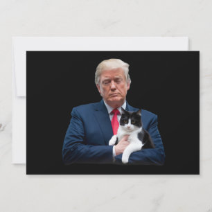 Trump 2024 Cat MAGA Funny Trump Cat Invitation