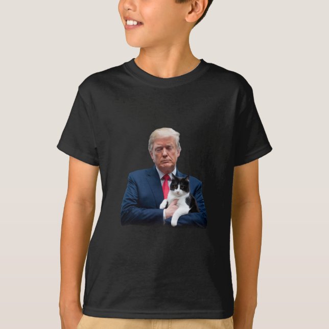 Trump 2024 Cat MAGA Funny Trump Cat T-Shirt (Front)
