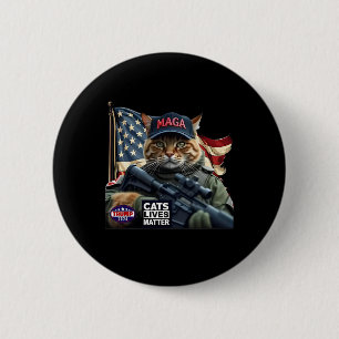 Trump 2024 Cats Lives Problem  6 Cm Round Badge