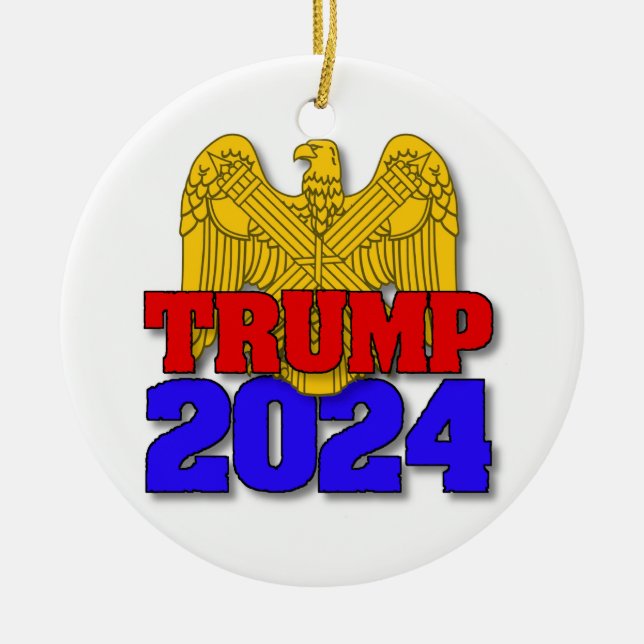 Trump 2024 ceramic ornament (Front)