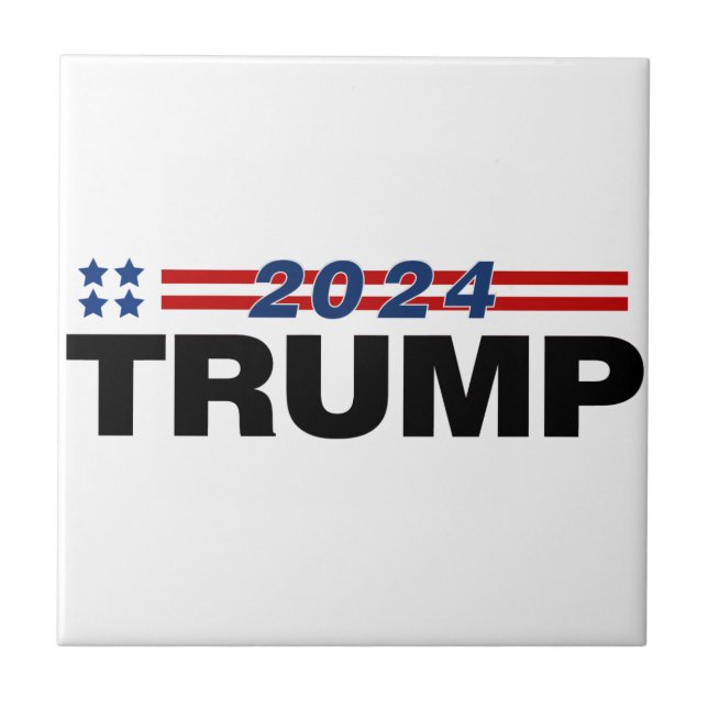 Trump 2024 ceramic tile (Front)