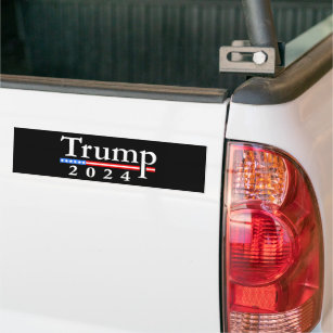 Trump 2024 Classic Black and Red Bumper Sticker