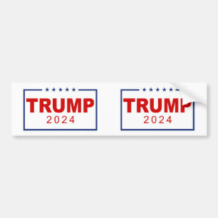 Trump 2024 Classic Rectangle Logo Bumper Sticker
