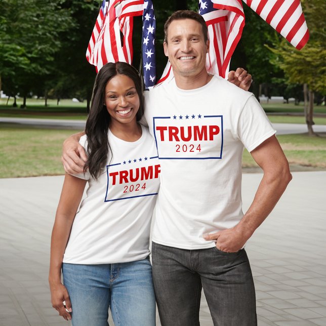 Trump 2024 Classic Rectangle Logo T-Shirt (trump 2024 shirts)