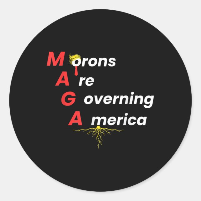 Trump 2024  classic round sticker (Front)