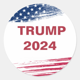Trump 2024 classic round sticker