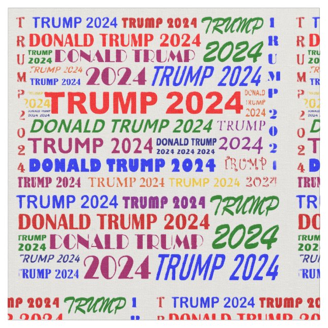 Trump 2024 Colourful Fabric (Close Up)