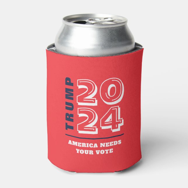 Trump 2024 Conservative Republican Election Rally Can Cooler (Can Front)