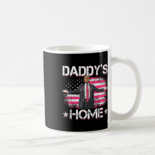 Trump 2024 Daddys Home Funny Trump Pink Coffee Mug
