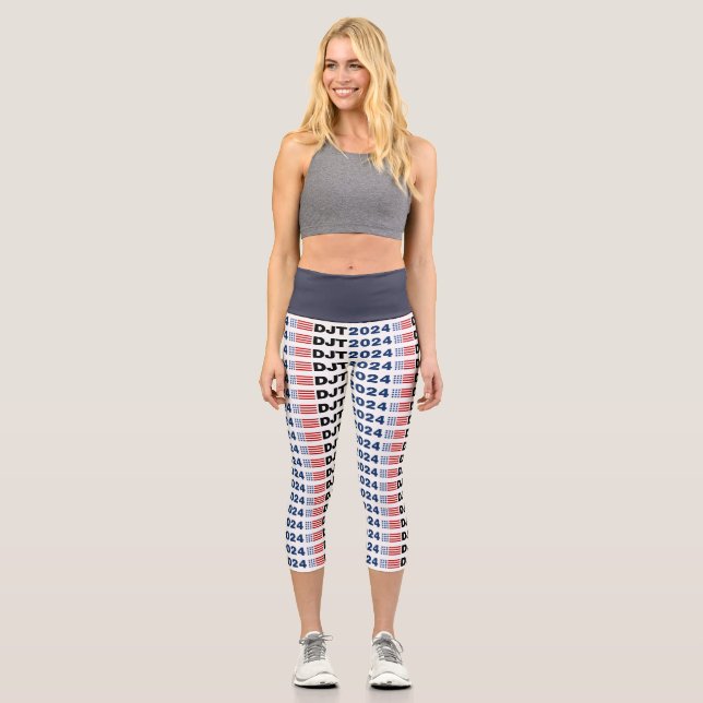 Trump 2024 DJT Capri Leggings (Front)