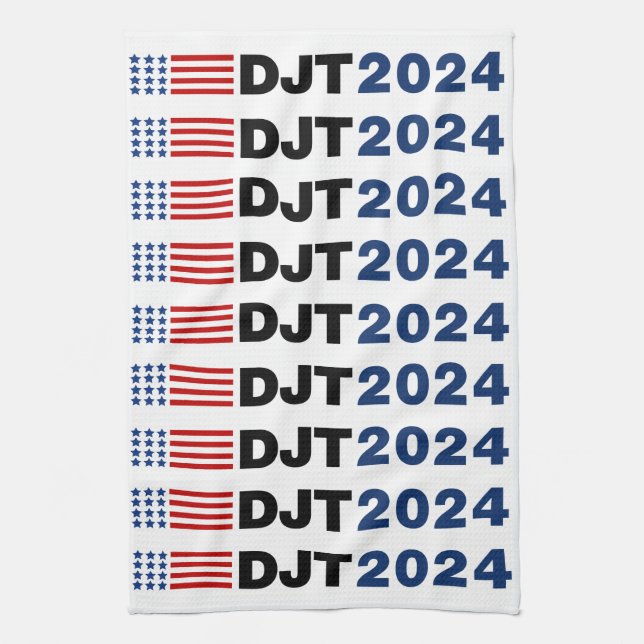 Trump 2024 DJT Tea Towel (Vertical)