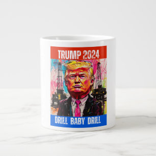 TRUMP 2024 DRILL BABY DRILL LARGE COFFEE MUG