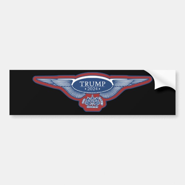 TRUMP 2024 EAGLE WINGS BUMPER STICKER (Front)