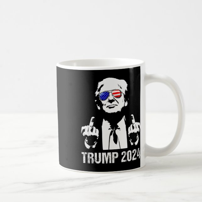 Trump 2024 Election American Flag Sungles Republic Coffee Mug (Right)