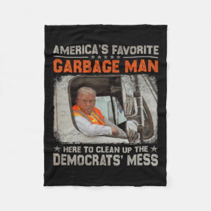 Trump 2024 Election Trump Garbage Man Vote Trump P Fleece Blanket