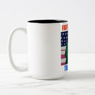 TRUMP 2024 FIGHT FIGHT FIGHT Two-Tone COFFEE MUG