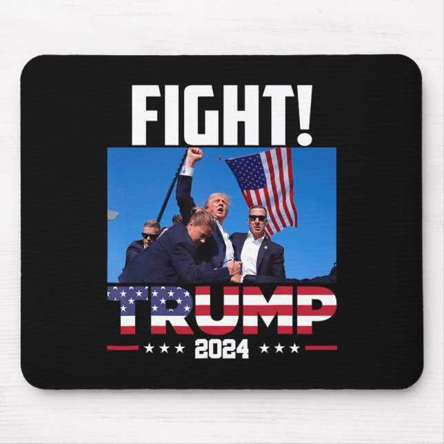 Trump 2024 Fight Fist Rally Trump Rally 2024 Ameri Mouse Pad (Front)