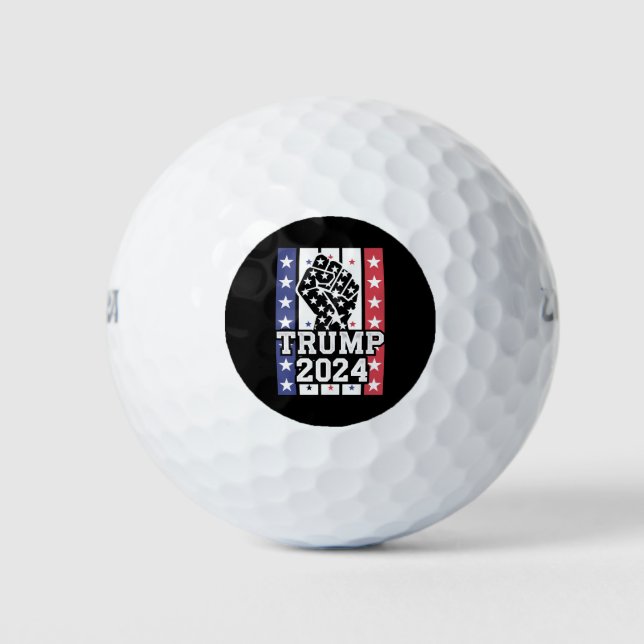 Trump 2024 Fist Outlaw Hillbilly J.D.Vance 2024 Golf Balls (Front)