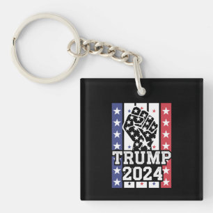 Trump 2024 Fist Outlaw Hillbilly J.D.Vance 2024 Key Ring