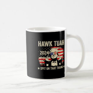 Trump 2024 Flag Funny Hawk Tush Middle Finger 24 Coffee Mug