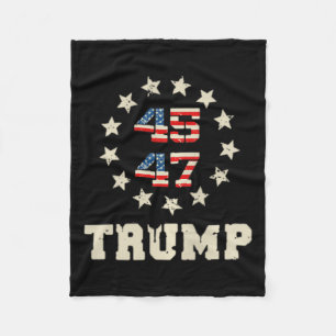 Trump 2024 Flag (on Back) Take America Back Trump Fleece Blanket