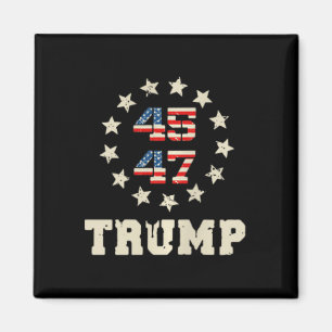 Trump 2024 Flag (on Back) Take America Back Trump Magnet