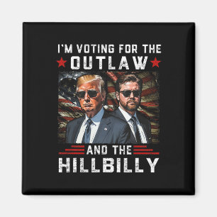 Trump 2024 Flag Outlaw Hillbilly J.d.vance 2024 Do Magnet