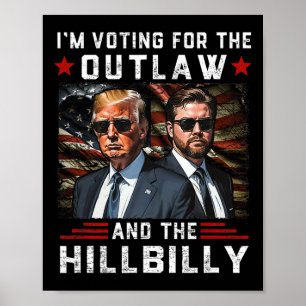 Trump 2024 Flag Outlaw Hillbilly J.d.vance 2024 Do Poster