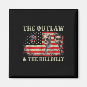 Trump 2024 Flag Outlaw Hillbilly J.d.vance 2024 Magnet