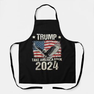 Trump 2024 flag take America back men women Trump  Apron