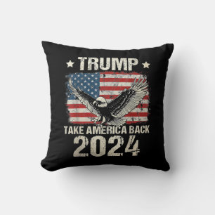 Trump 2024 flag take America back men women Trump  Cushion