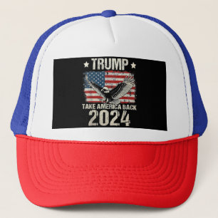 Trump 2024 flag take America back men women Trump Trucker Hat