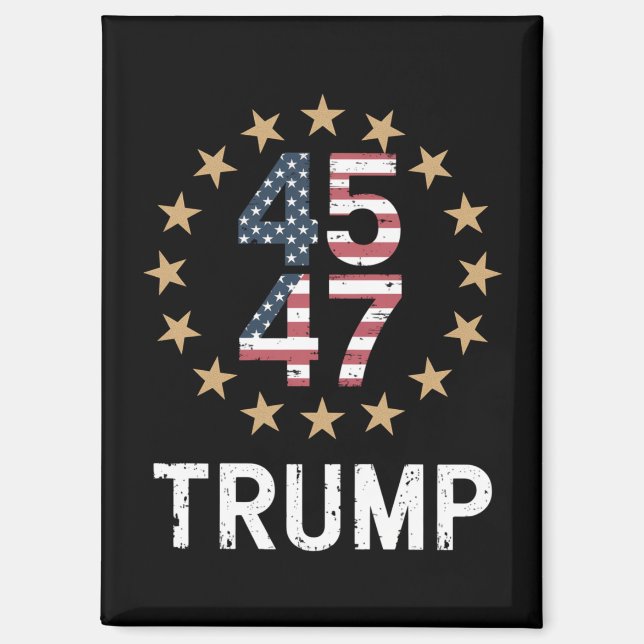 Trump 2024 Flag Take America Back Trump 45 47  Magnet (Front)