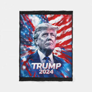 Trump 2024 fleece blanket