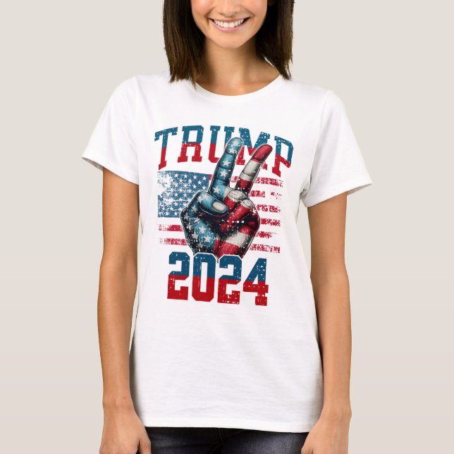 Trump 2024 Girl Women's Basic T-Shirt (Front)