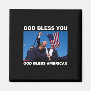 Trump 2024 God Bless You - God Bless America Magnet
