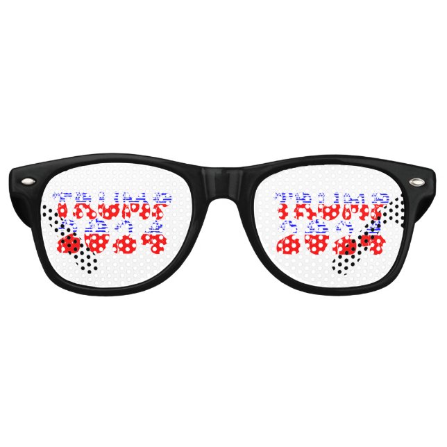 Trump 2024 Groovy Patriotic Retro Sunglasses (Front)