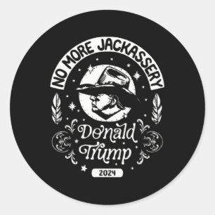 Trump 2024 Head Cowboy Usa 2024 Vote Election Us Classic Round Sticker