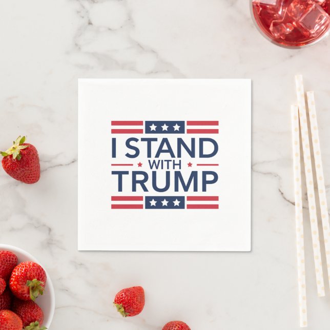 Trump 2024 I Stand With Trump Support President  Napkin (Insitu)