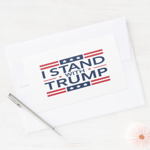 Trump 2024 I Stand With Trump Support President Rectangular Sticker