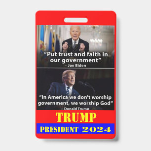 TRUMP 2024 ID BADGE