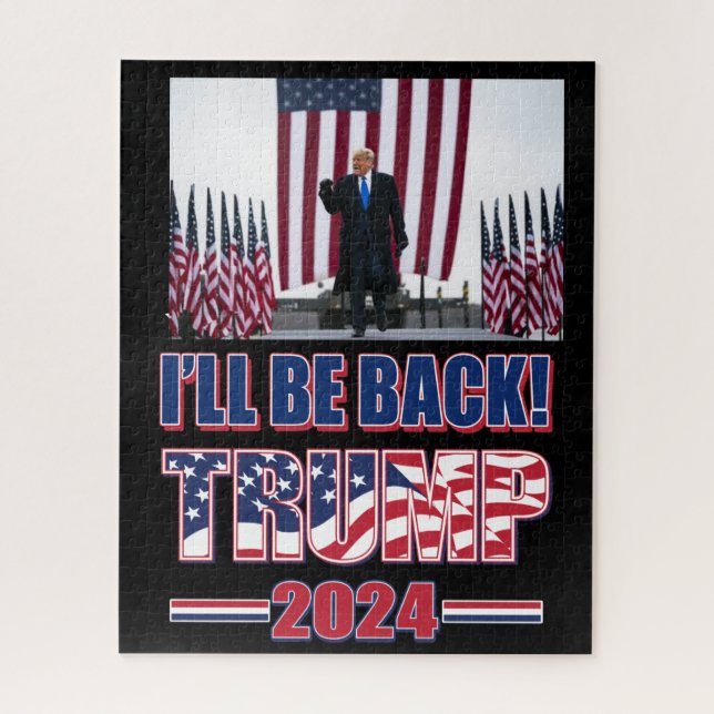 Trump 2024 Ill Be Back Jigsaw Puzzle (Vertical)