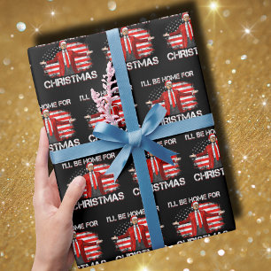 Trump 2024 I'll Be Home For Christmas Wrapping Paper