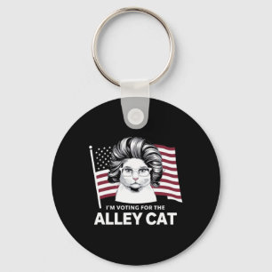 Trump 2024 I'm Voting For The Alley Cat Republican Key Ring