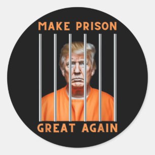 Trump 2024 In Prison Classic Round Sticker