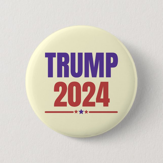 Trump 2024 Keep America Great - blue red 6 Cm Round Badge (Front)